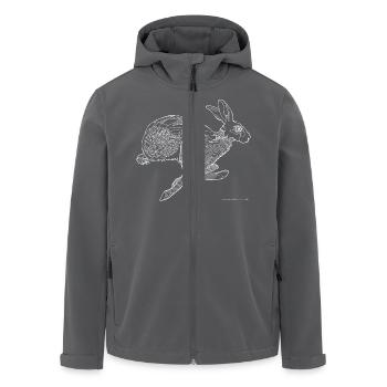 Running hare white - Men’s Recycled Softshell Jacket by Stanley/Stella - black - Front - AI Model Male 185 light (185cm)