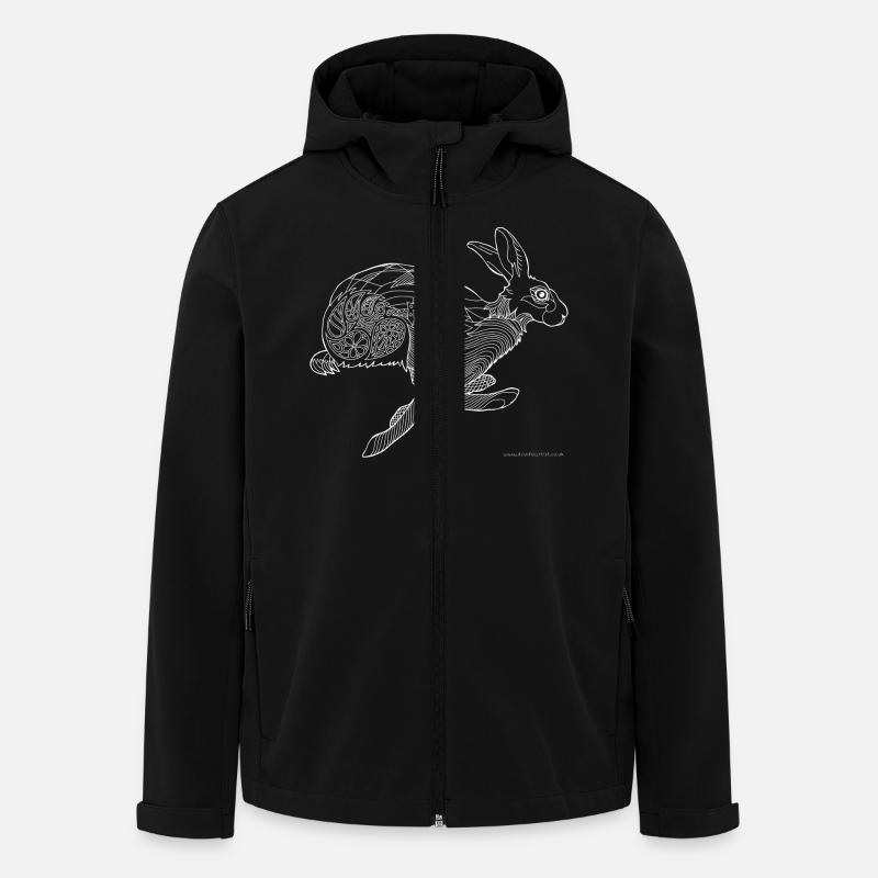 Running hare white - Men’s Recycled Softshell Jacket by Stanley/Stella - black