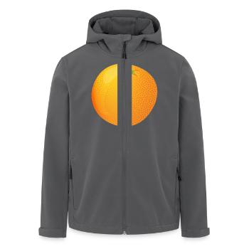 Orange - Men’s Recycled Softshell Jacket by Stanley/Stella - black - Front - AI Model Male 185 light (185cm)
