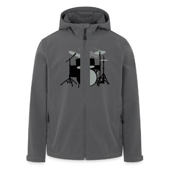 drummer_3c - Recycelte Männer Softshell-Jacke von Stanley/Stella - Schwarz - Vorne - AI Model Male 185 light (185cm)