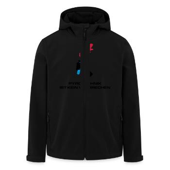 Pyrotechnik - Recycelte Männer Softshell-Jacke von Stanley/Stella - Schwarz - Vorne - AI Model Male 185 light (185cm)
