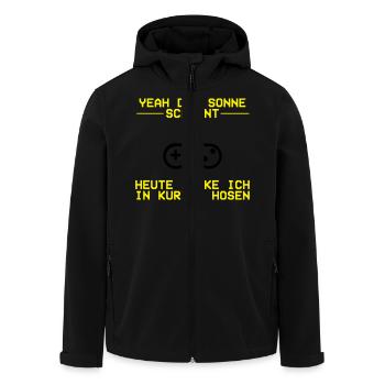Yeah die Sonne scheint Tassen & Zubehör - Recycelte Männer Softshell-Jacke von Stanley/Stella - Schwarz - Vorne - AI Model Male 185 light (185cm)