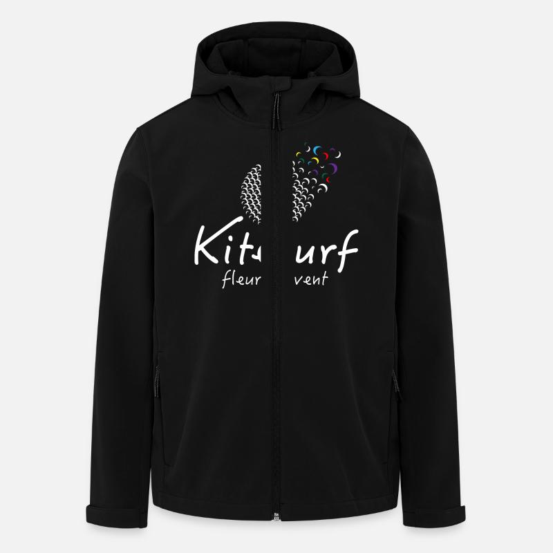 Kitesurf fleur du vent - Veste softshell homme en polyester recyclé Stanley/Stella - noir