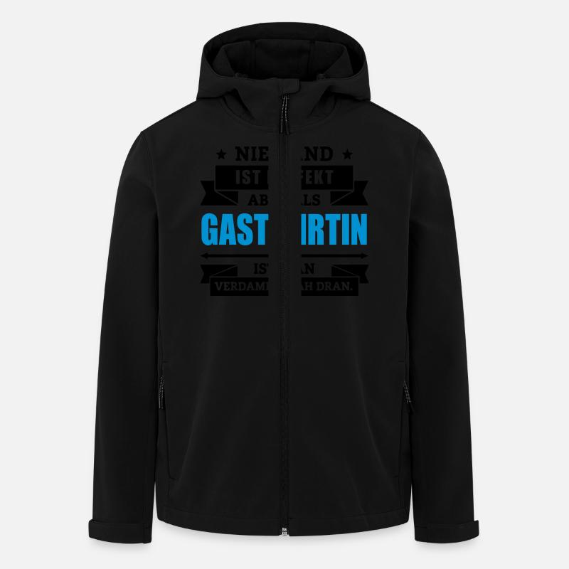 Funshirt Gastwirtin - Recycelte Männer Softshell-Jacke von Stanley/Stella - Schwarz