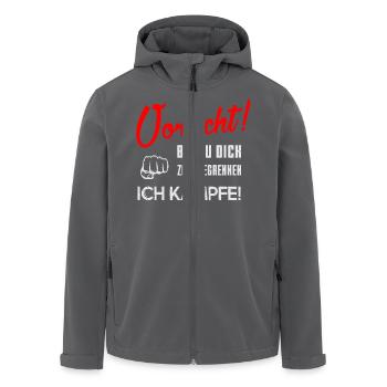 Vorsicht bin zu dick - Recycelte Männer Softshell-Jacke von Stanley/Stella - Schwarz - Vorne - AI Model Male 185 light (185cm)