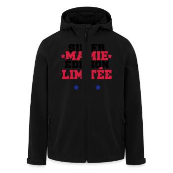 super mamie édition limitée - Veste softshell homme en polyester recyclé Stanley/Stella - noir - Devant - AI Model Male 185 light (185cm)