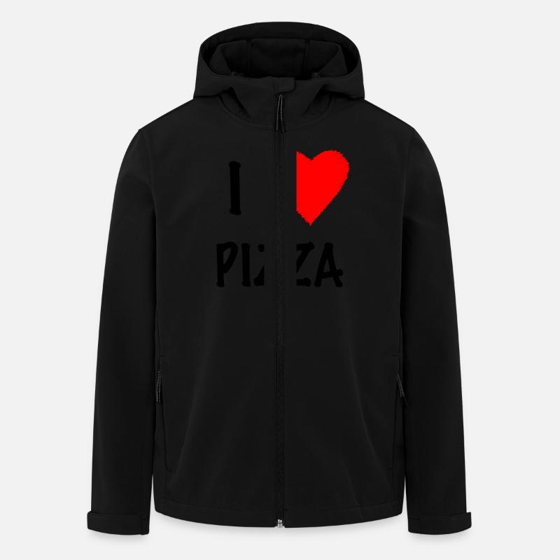 I Love Pizza - Recycelte Männer Softshell-Jacke von Stanley/Stella - Schwarz