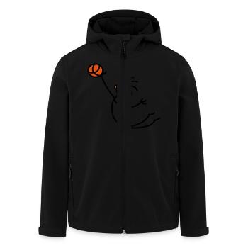 basketball_person_2c - Recycelte Männer Softshell-Jacke von Stanley/Stella - Schwarz - Vorne - AI Model Male 185 light (185cm)