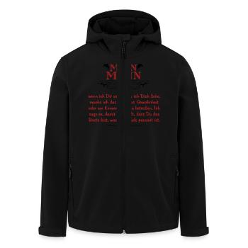 Mein Mann - Geschenk - Recycelte Männer Softshell-Jacke von Stanley/Stella - Schwarz - Vorne - AI Model Male 185 light (185cm)