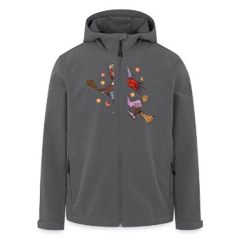 Manga Hexe auf Besen - Recycelte Männer Softshell-Jacke von Stanley/Stella - Schwarz - Vorne - AI Model Male 185 light (185cm)