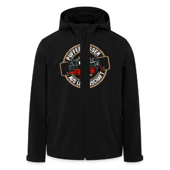 Modellbauer - Pufferküsse - Recycelte Männer Softshell-Jacke von Stanley/Stella - Schwarz - Vorne - AI Model Male 185 light (185cm)