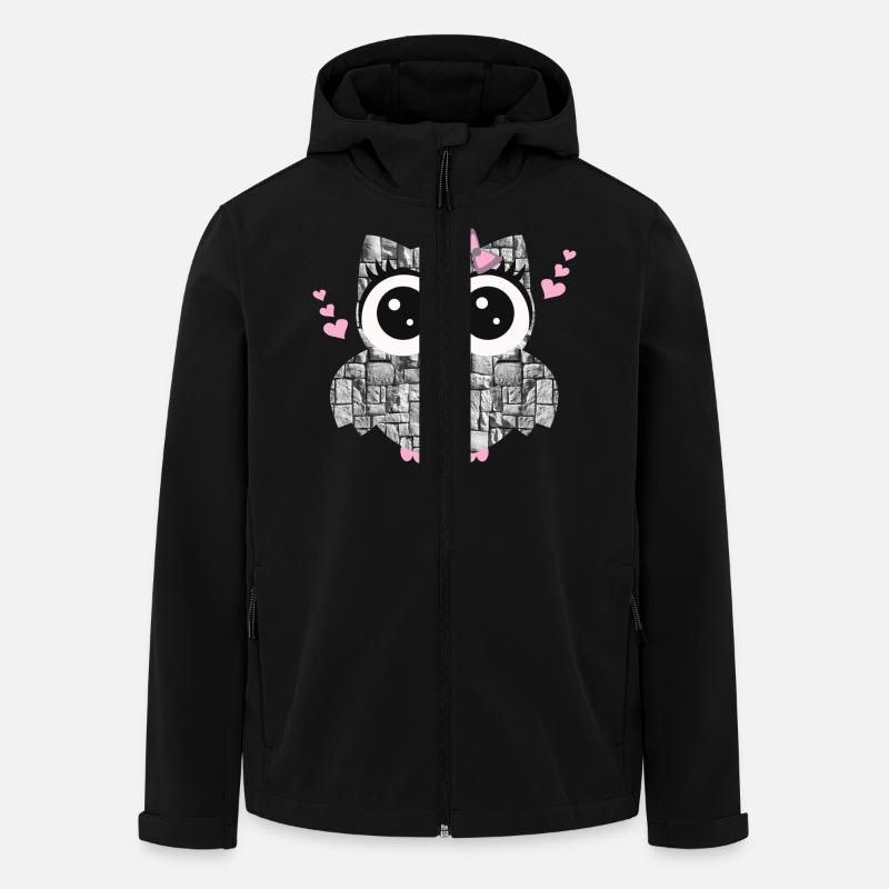 Owl Stone - Men’s Recycled Softshell Jacket by Stanley/Stella - black