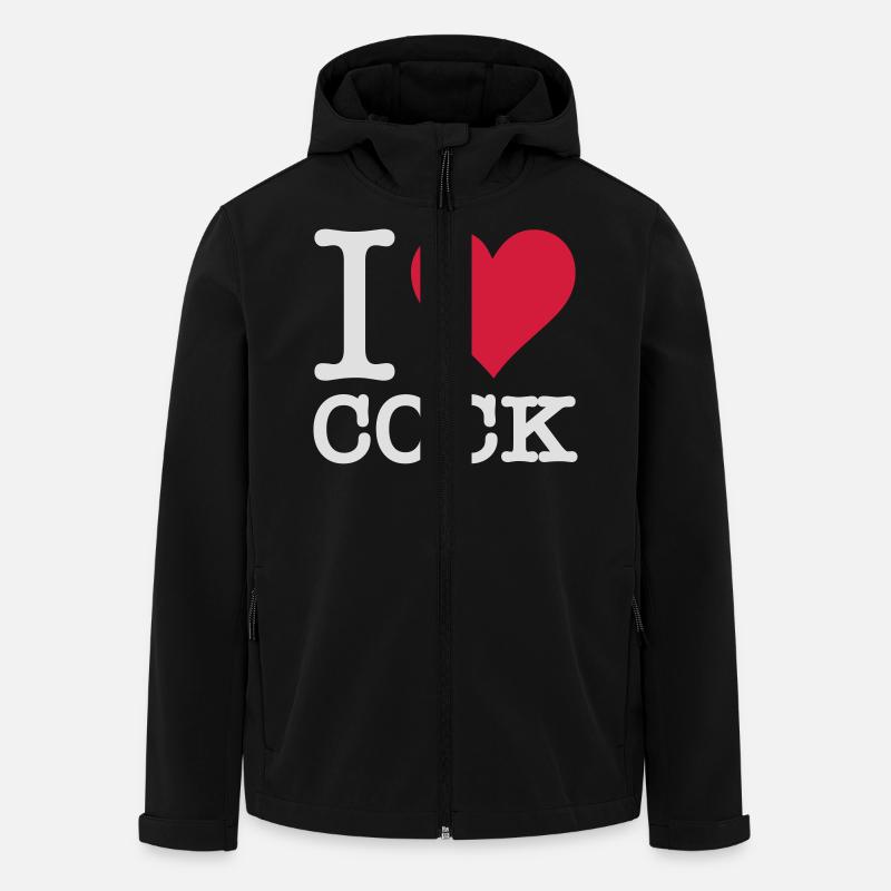 I Love Cock - Veste softshell homme en polyester recyclé Stanley/Stella - noir