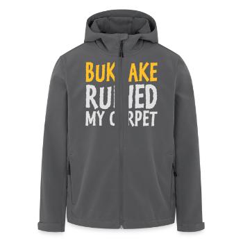 Bukkake hat meinen Teppich ruiniert! - Recycelte Männer Softshell-Jacke von Stanley/Stella - Schwarz - Vorne - AI Model Male 185 light (185cm)