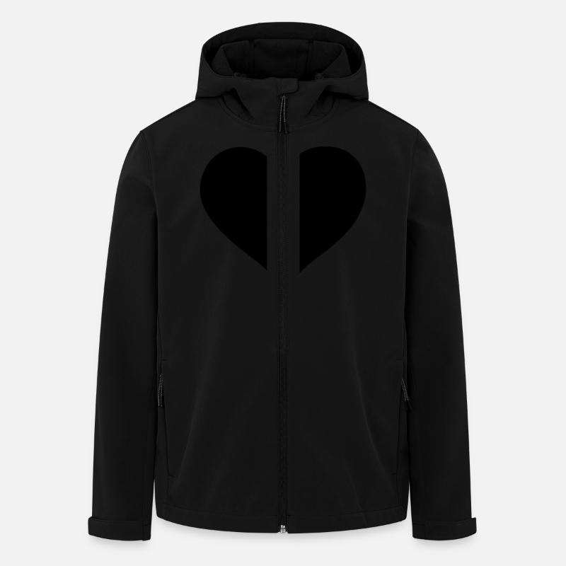 heart - Veste softshell homme en polyester recyclé Stanley/Stella - noir