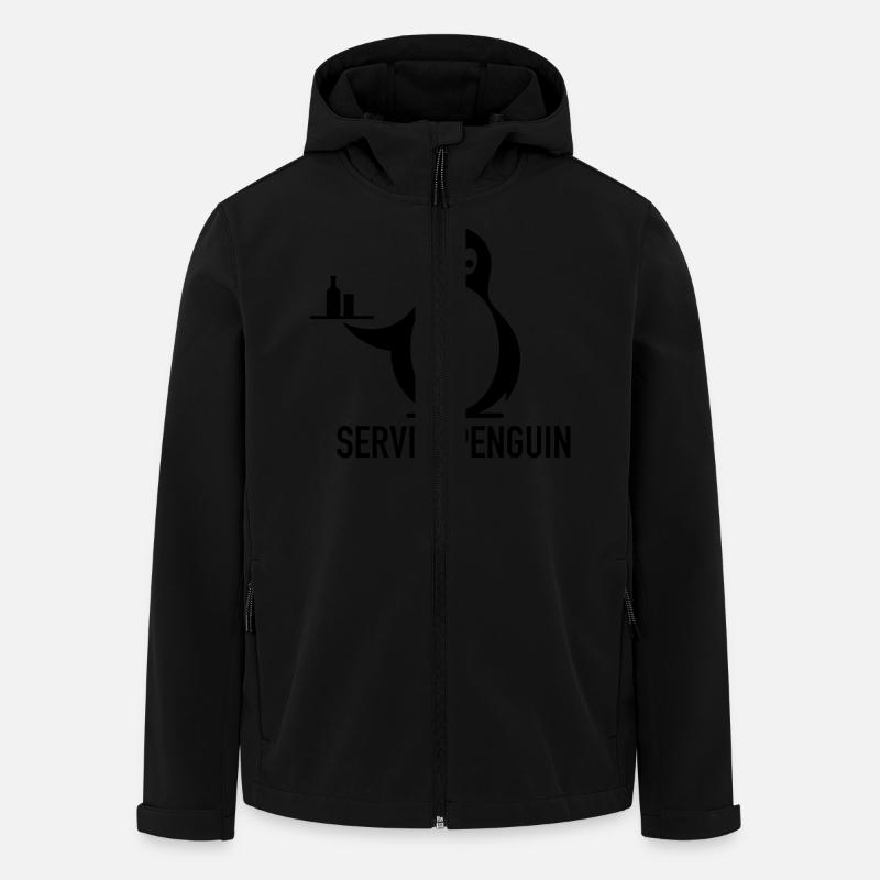 servicepenguin - Recycelte Männer Softshell-Jacke von Stanley/Stella - Schwarz