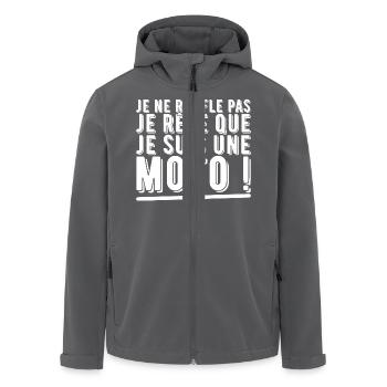 Je rêve de moto cadeau - Veste softshell homme en polyester recyclé Stanley/Stella - noir - Devant - AI Model Male 185 light (185cm)