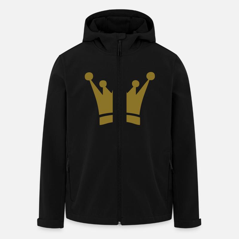 king crown - Recycelte Männer Softshell-Jacke von Stanley/Stella - Schwarz