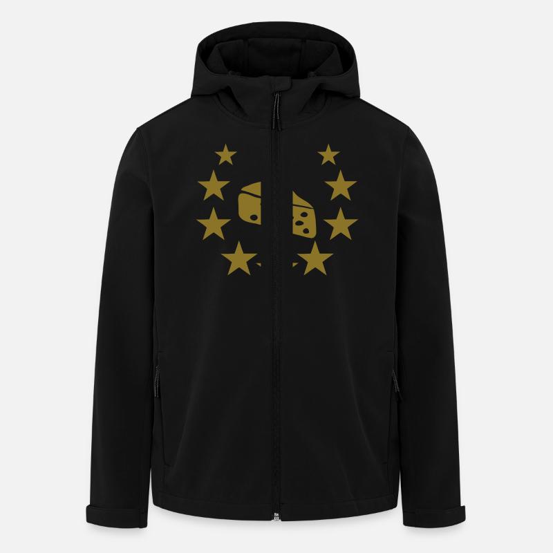 cheese star - Men’s Recycled Softshell Jacket by Stanley/Stella - black