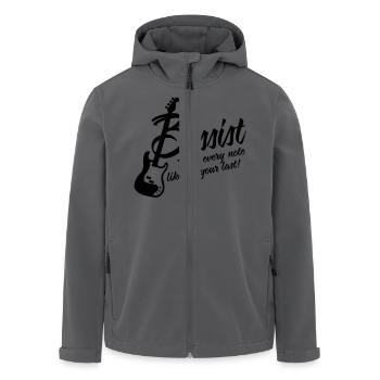 bassist play every note like its your last - Veste softshell homme en polyester recyclé Stanley/Stella - noir - Devant - AI Model Male 185 light (185cm)