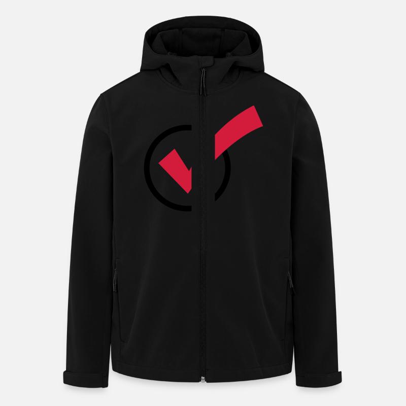 A checkmark - Men’s Recycled Softshell Jacket by Stanley/Stella - black