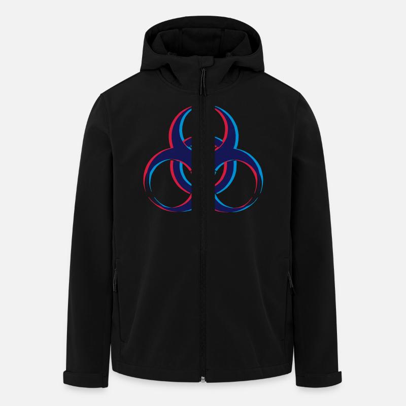 Biohazard 3D - Recycelte Männer Softshell-Jacke von Stanley/Stella - Schwarz