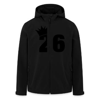 26_krone_f1 - Recycelte Männer Softshell-Jacke von Stanley/Stella - Schwarz - Vorne - AI Model Male 185 light (185cm)