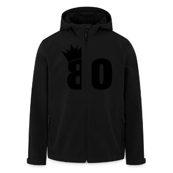 80_krone_f1 - Men’s Recycled Softshell Jacket by Stanley/Stella - black - Front - AI Model Male 185 light (185cm)