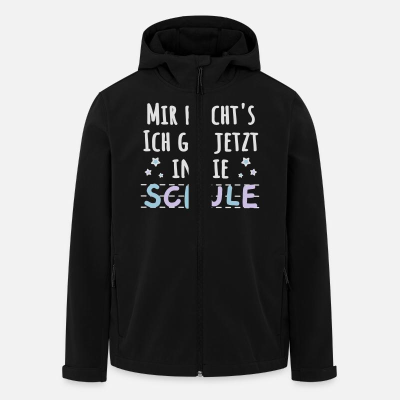 Einschulung Schulanfänger lustiger Spruch - Recycelte Männer Softshell-Jacke von Stanley/Stella - Schwarz
