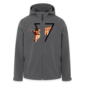 Giraffe - Recycelte Männer Softshell-Jacke von Stanley/Stella - Schwarz - Vorne - AI Model Male 185 light (185cm)