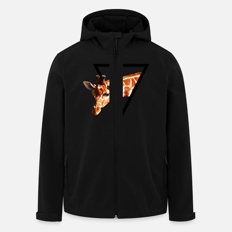 Giraffe - Recycelte Männer Softshell-Jacke von Stanley/Stella - Schwarz