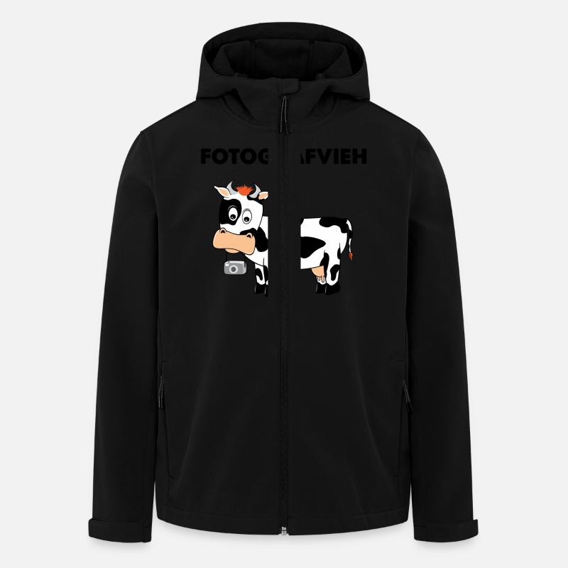 Fotografvieh - Recycelte Männer Softshell-Jacke von Stanley/Stella - Schwarz