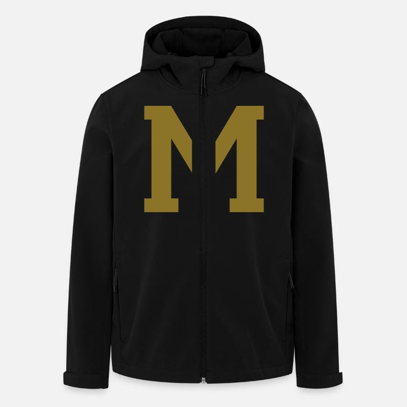 m - buchstabe - Recycelte Männer Softshell-Jacke von Stanley/Stella - Schwarz