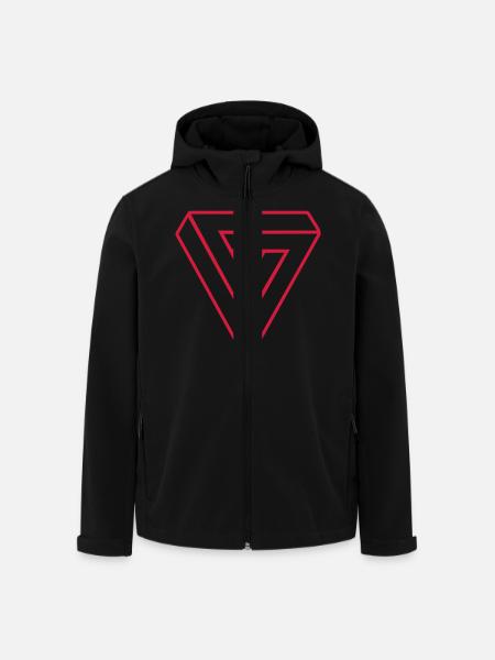 Infinity Triangle - Men’s Recycled Softshell Jacket by Stanley/Stella - black
