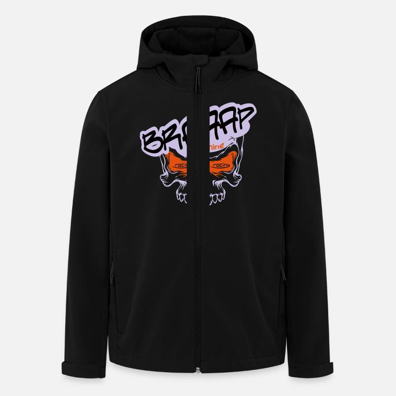 Braaap BIG Skull - Recycelte Männer Softshell-Jacke von Stanley/Stella - Schwarz