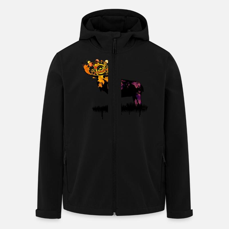 Music Moose - Recycelte Männer Softshell-Jacke von Stanley/Stella - Schwarz
