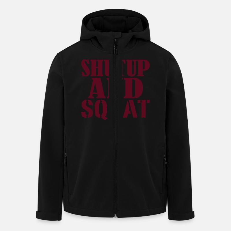 Shut up and SQUAT - Veste softshell homme en polyester recyclé Stanley/Stella - noir