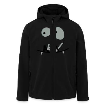 École enfant - visage de monstre - Premier jour - Veste softshell homme en polyester recyclé Stanley/Stella - noir - Devant - AI Model Male 185 light (185cm)