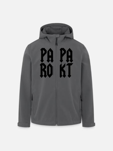 Papa - Recycelte Männer Softshell-Jacke von Stanley/Stella - Schwarz