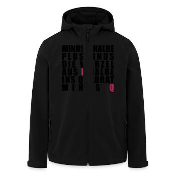 p-q-Formel - Recycelte Männer Softshell-Jacke von Stanley/Stella - Schwarz - Vorne - AI Model Male 185 light (185cm)