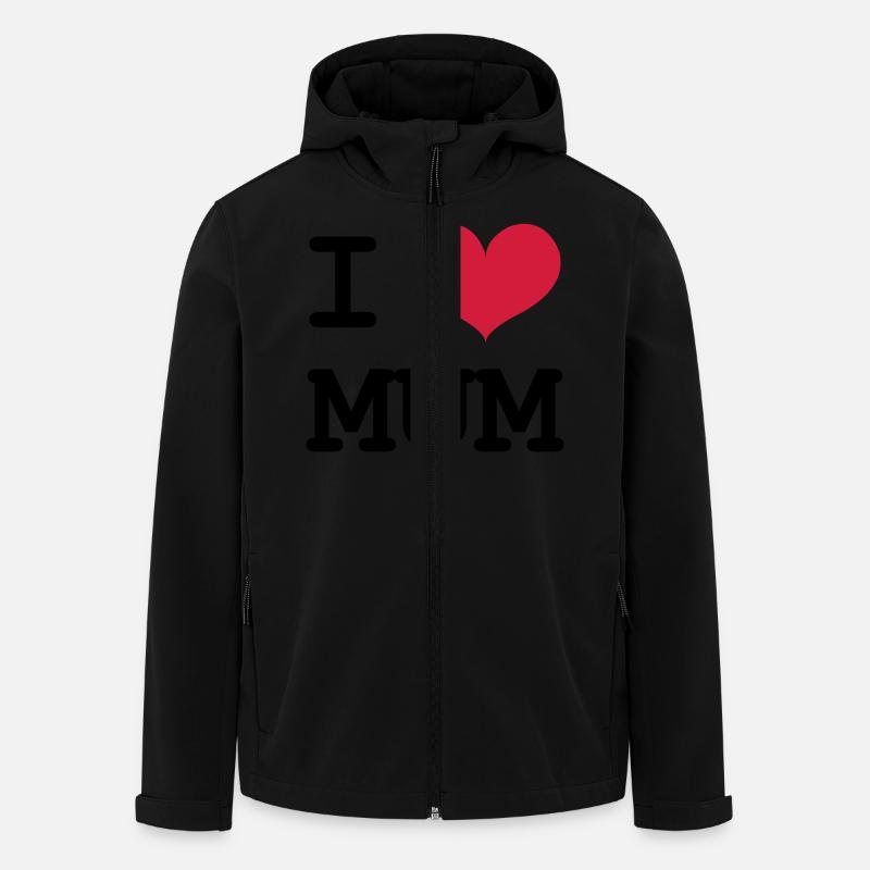 I Love Mum - Recycelte Männer Softshell-Jacke von Stanley/Stella - Schwarz