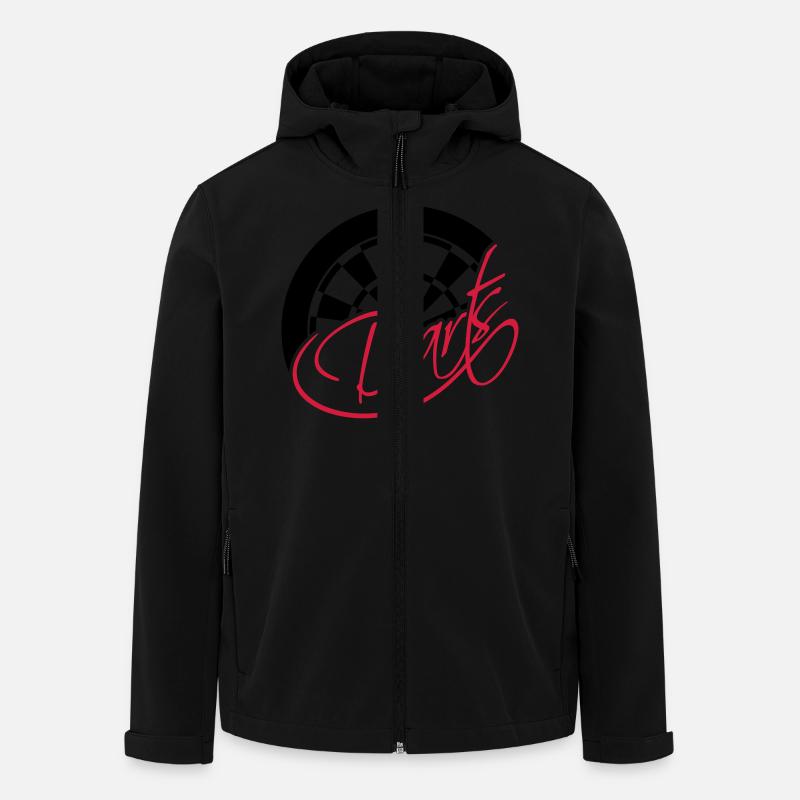 Darts Board Logo Design - Men’s Recycled Softshell Jacket by Stanley/Stella - black