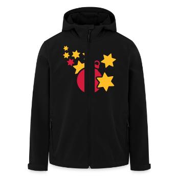 Weihnachten - Recycelte Männer Softshell-Jacke von Stanley/Stella - Schwarz - Vorne - AI Model Male 185 light (185cm)