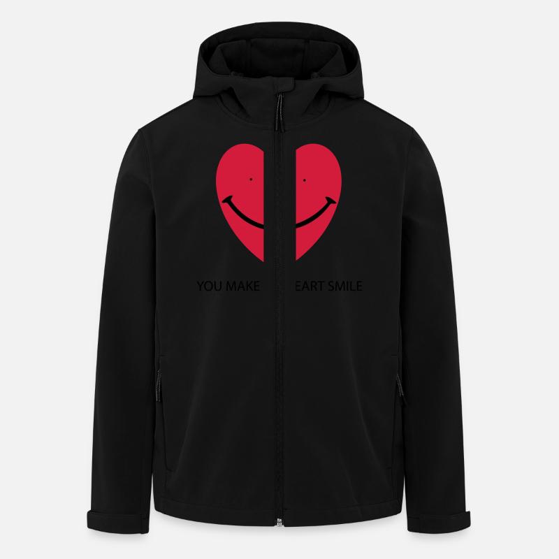 Heart Smile - Recycelte Männer Softshell-Jacke von Stanley/Stella - Schwarz