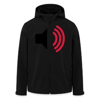 Musik - Recycelte Männer Softshell-Jacke von Stanley/Stella - Schwarz - Vorne - AI Model Male 185 light (185cm)
