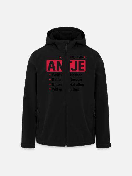 antje - Recycelte Männer Softshell-Jacke von Stanley/Stella - Schwarz