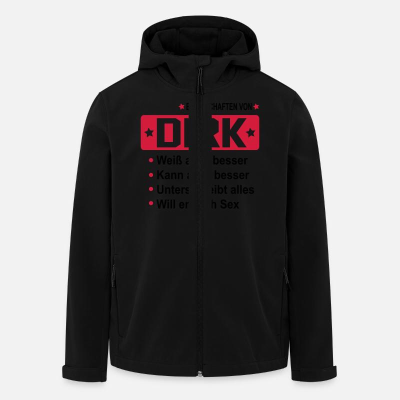 dirk - Recycelte Männer Softshell-Jacke von Stanley/Stella - Schwarz