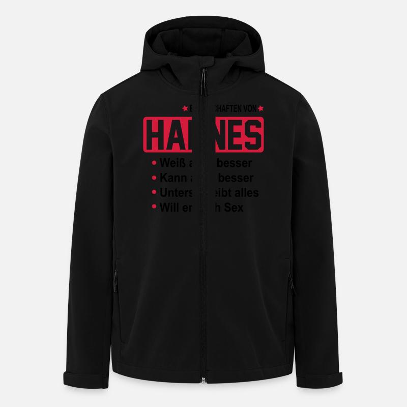 hannes - Recycelte Männer Softshell-Jacke von Stanley/Stella - Schwarz