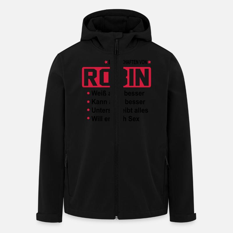 robin - Recycelte Männer Softshell-Jacke von Stanley/Stella - Schwarz