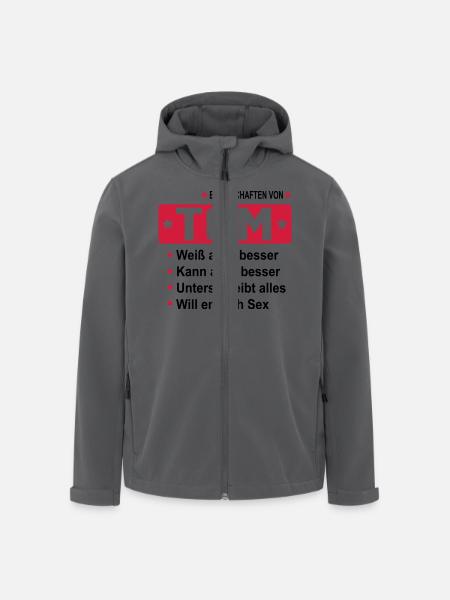 tom - Recycelte Männer Softshell-Jacke von Stanley/Stella - Schwarz